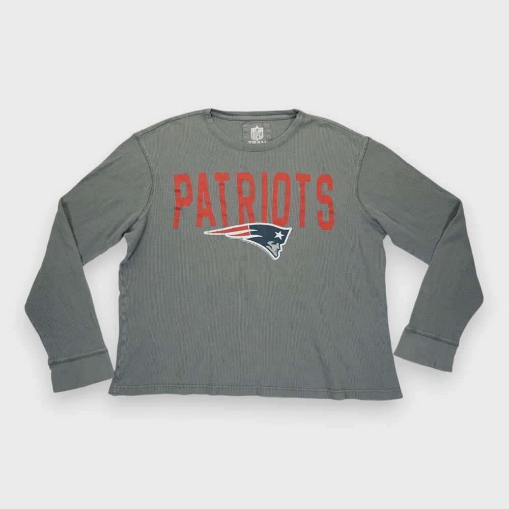 NFL Team Apparel Patriots NFL‎ Football Team Waffle Knit  Shirt Men's Size Large